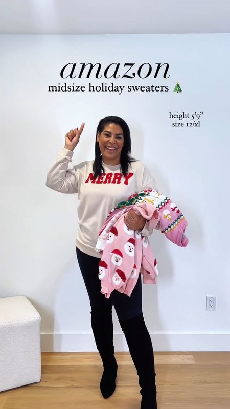 Amazon Midsize Holiday Sweaters 🎄🎁

#LTKHoliday #LTKfindsunder50 #LTKmidsize