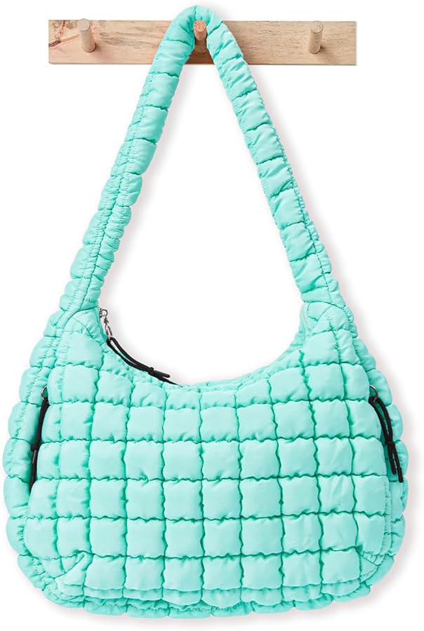 Womens' Lightweight Quilted Carryall GYM Tote Bag Puffer Crossbody Bag Soft Puffy Boho Handbags B... | Amazon (US)
