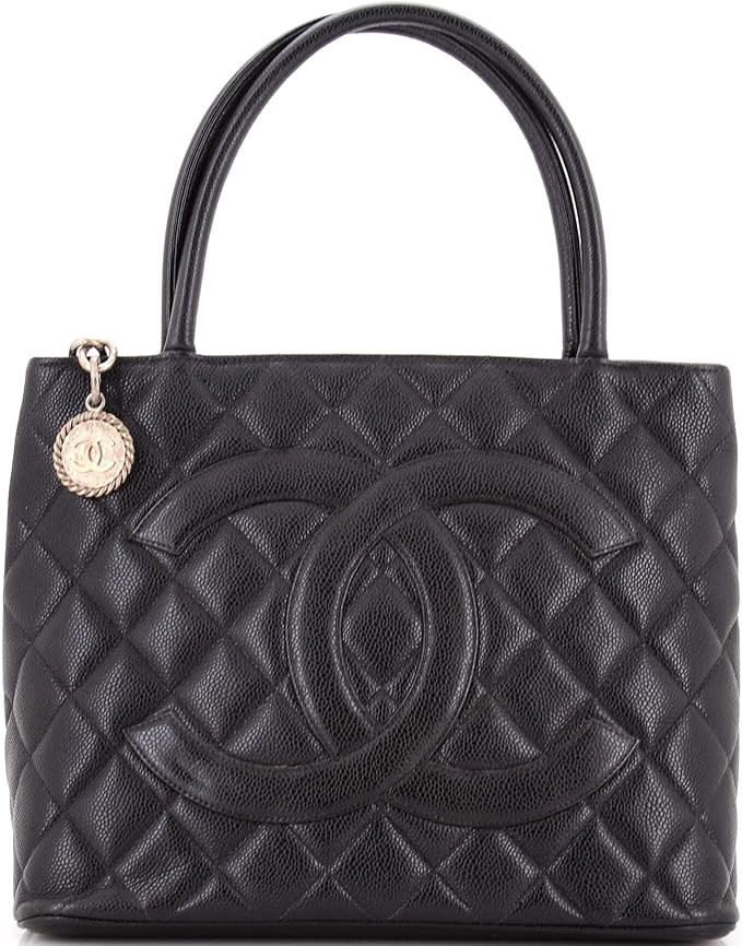 Amazon.com: Chanel, Pre-Loved Medallion Tote Quilted Caviar, Black : Amazon Luxury | Amazon (US)