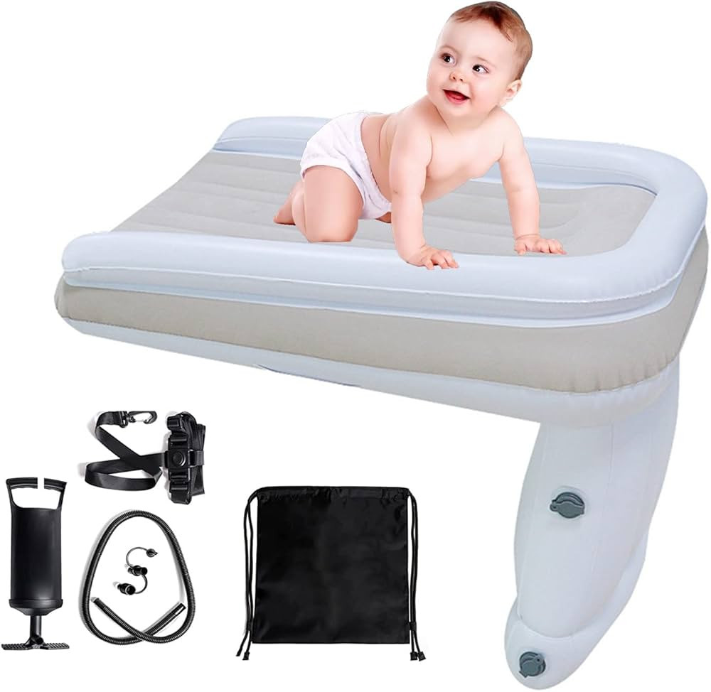 HYMIC Inflatable Airplane Car Bed for Toddler, Baby Travel Plane Bed with Hand Pump,Fly Traval Ki... | Amazon (US)