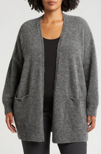 Eileen Fisher Open Front Brushed Cardigan | Nordstrom | Nordstrom