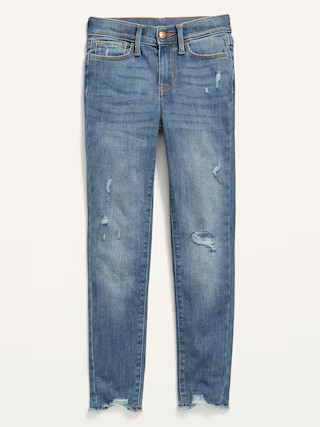 High-Waisted Rockstar 360° Stretch Ripped Jeggings for Girls | Old Navy (US)