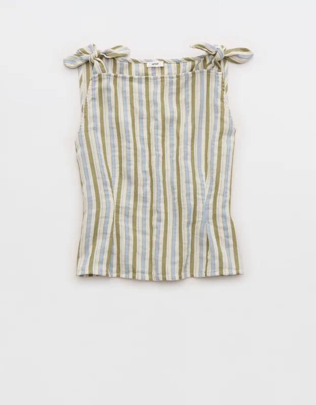 Aerie Day-Off Shoulder Tie Top | Aerie