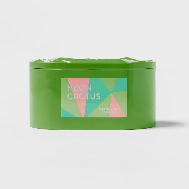 22oz Ombre Tin Candle Neon Cactus Green - Opalhouse™ | Target