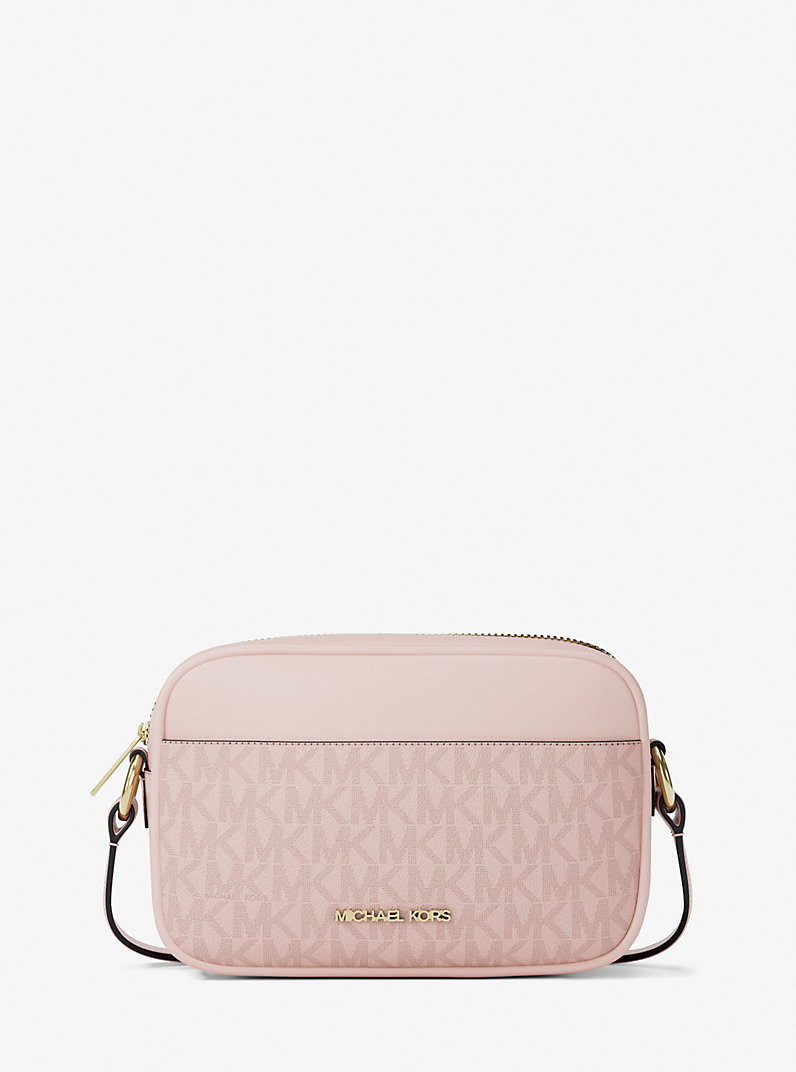 Jet Set Small Signature Logo Camera Crossbody Bag | Michael Kors US