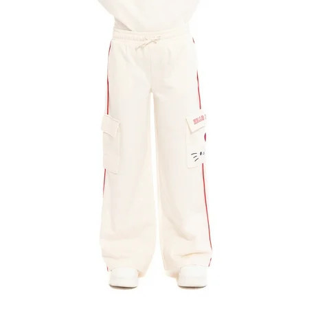 Wonder Nation Hello Kitty Girls Graphic Fleece Cargo Pants, Sizes 4-18 | Walmart (US)