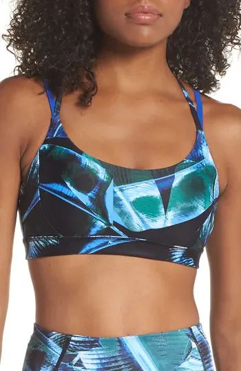 Women's Zella So Hot Print Sports Bra, Size X-Small - Green | Nordstrom
