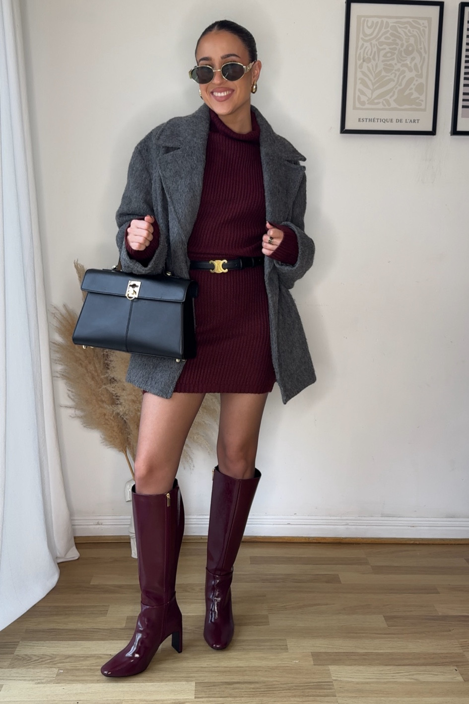 Burgundy outfit, knitwear, celine belt, autumn outfit, knee high boots, autumn colours, burgundy boots, H&M, high street style, new look boots 

#LTKuk #LTKautumn #LTKstyletip