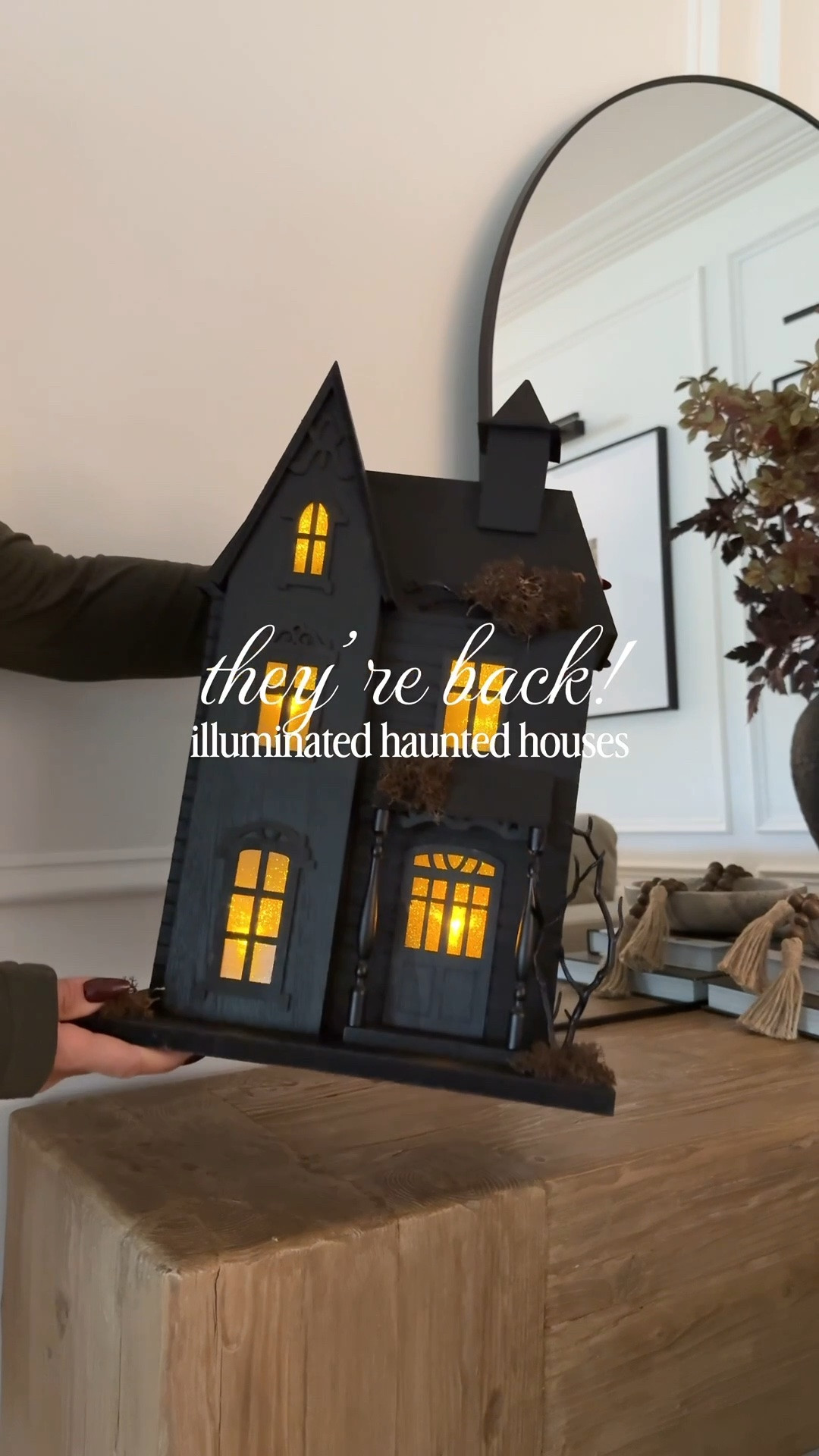 They’re back for the 2026! There’s some slight variations, but this is one of my favorite purchases from @Target 

These wooden haunted houses come in a few few sizes and illuminate with the touch of a button. Ordering tip: I ordered mine online last year for local pick up to avoid possible damage during shipping. 🖤

#LTKHome #LTKSaleAlert #LTKSeasonal