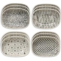 Creative Co-Op Set of 12, 5.5" L Stoneware Dish Serveware, Multi | Amazon (US)