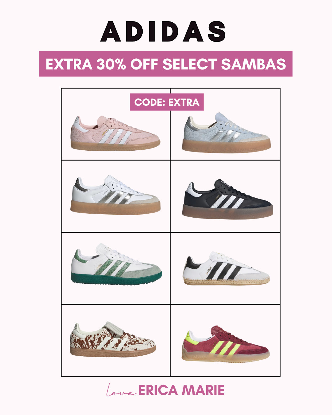Take an extra 30% off full price and sale styles right now when you use code EXTRA! Such a great chance to grab iconic sneakers on markdown.

#SneakerSale #ShoeDeals #AdidasSale #Sneakerhead #DiscountShoes 

 #LTKSaleAlert