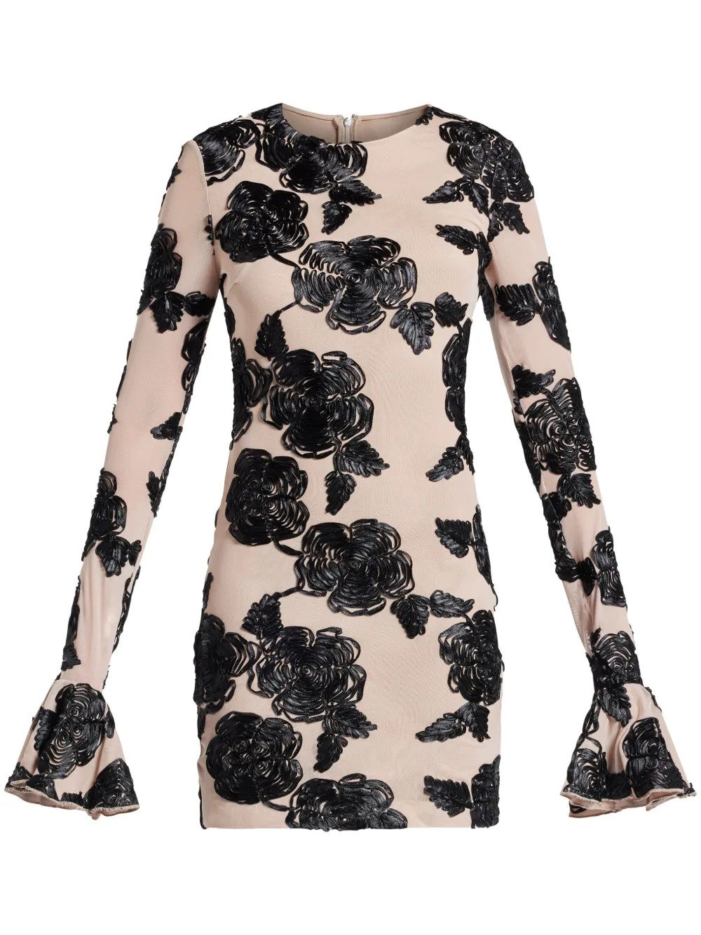 ROTATE BIRGER CHRISTENSEN flower-mesh Mini Dress | Neutrals | FARFETCH GR | Farfetch Global