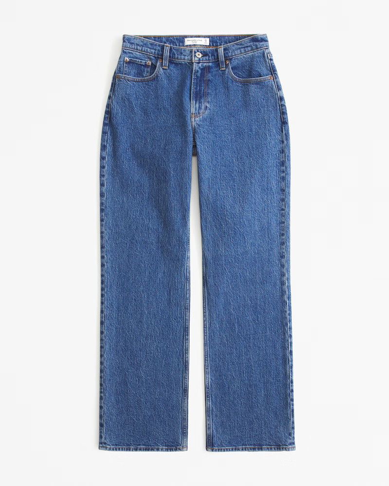 Abercrombie & Fitch Women's Curve Love Low Rise Baggy Jean in Dark Marble - Size 26 LONG | Abercrombie & Fitch (US)