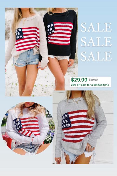 American flag sweater 

#LTKsalealert #LTKover40 #LTKfindsunder50