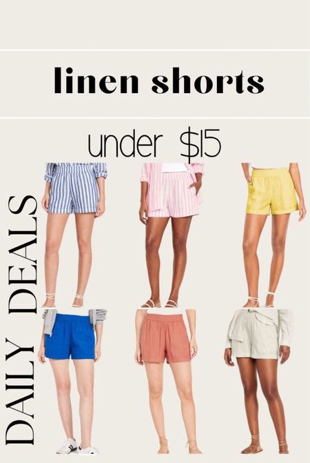 Linen shorts on sale for under $15 #summeressentials #shorts 

#LTKFindsUnder50 #LTKStyleTip #LTKSaleAlert