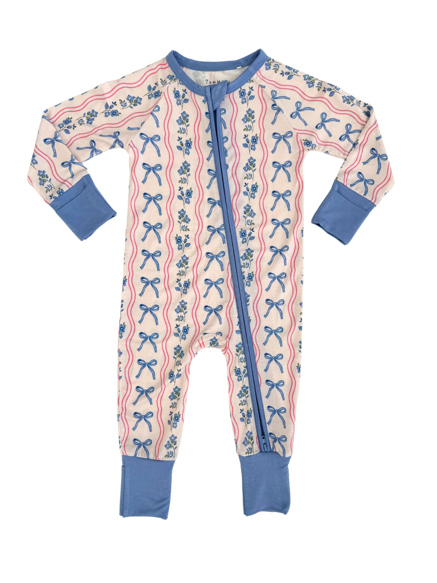 Amelia Bow Zipper Romper | In My Jammers
