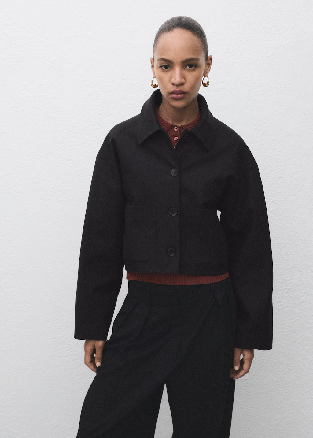 Cropped jacket with pockets - Women | MANGO USA | Mango (US/MX/AU)