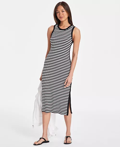 Women's Ribbed Knit Midi Dress, Exclusively at Macy's | Macy's