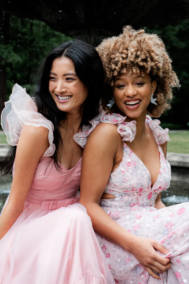 Orsay Flutter Sleeve Maxi Dress - Pink | Confête