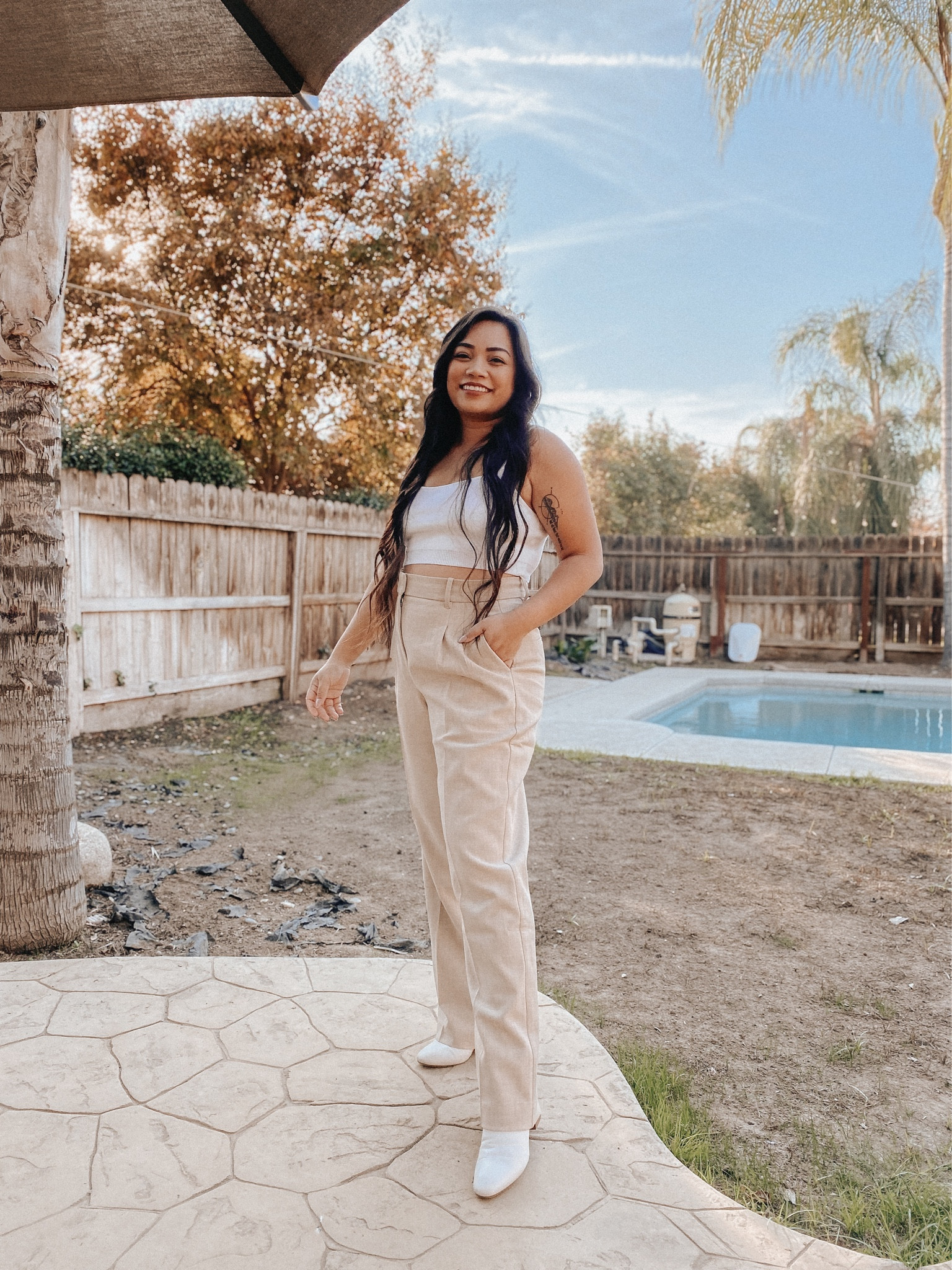 The effortless pants from Aritzia is a wardrobe MUST! It’s perfect for any office look, brunch dates, or holiday party. It runs tts and truly elevates any look. I’m wearing a size 10 regular here, and I’m 5’4. It runs a little long so I paired it with heeled booties. 

#LTKmidsize #LTKworkwear #LTKHoliday