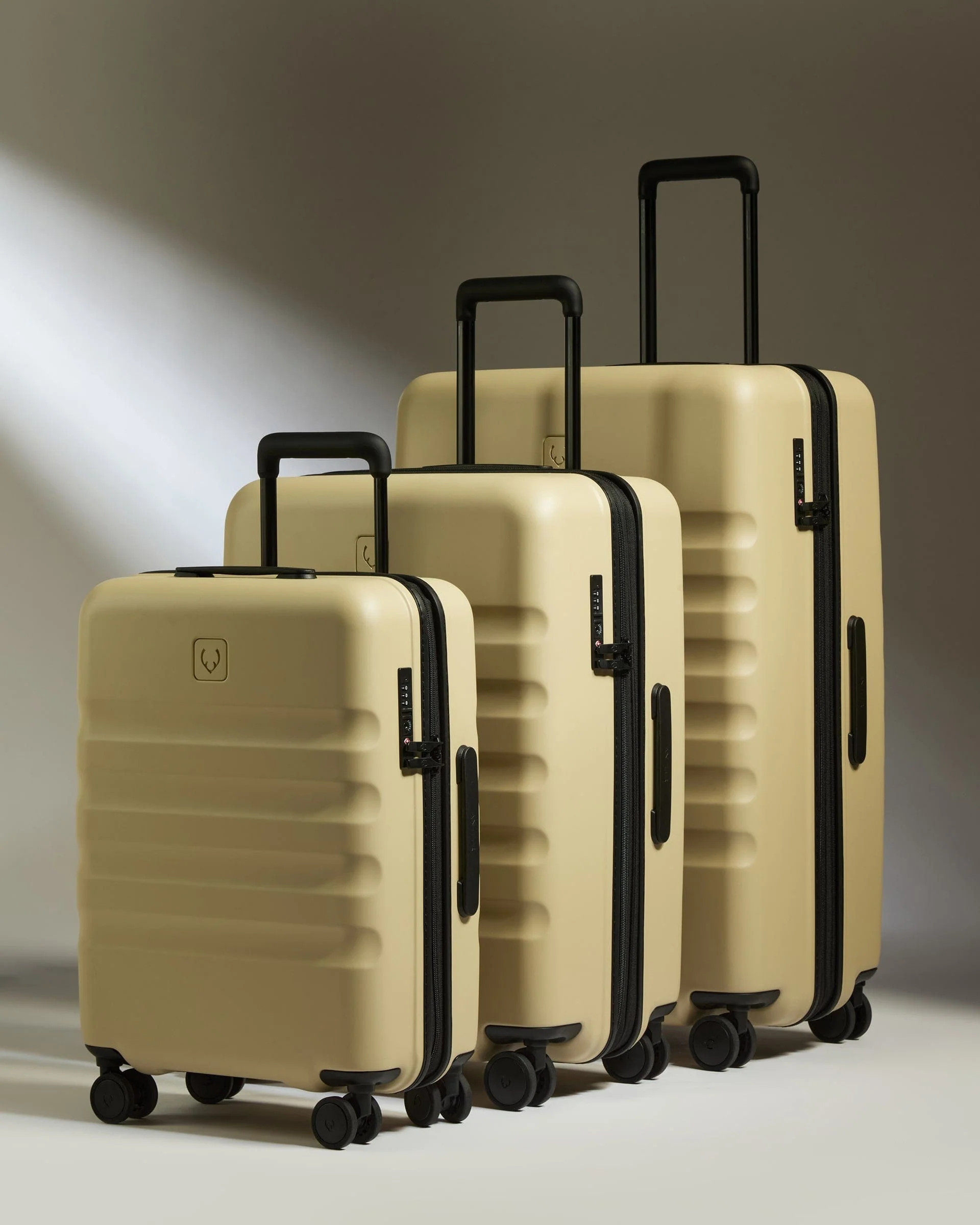 Suitcase Set in Yellow - Icon Stripe | Lightweight & Hard Shell Suitcase | Antler UK