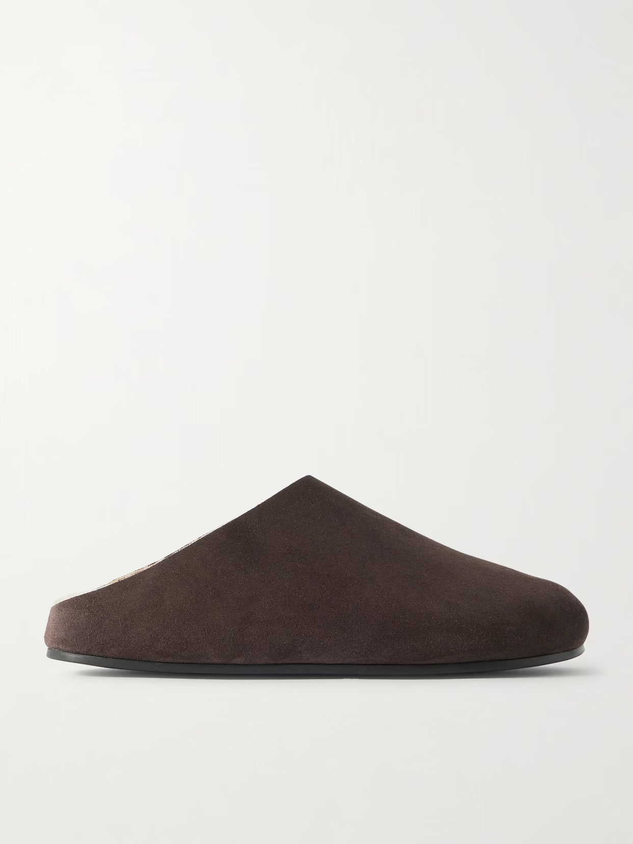 The Row - Hudson Leather Mules - Brown | NET-A-PORTER (US)