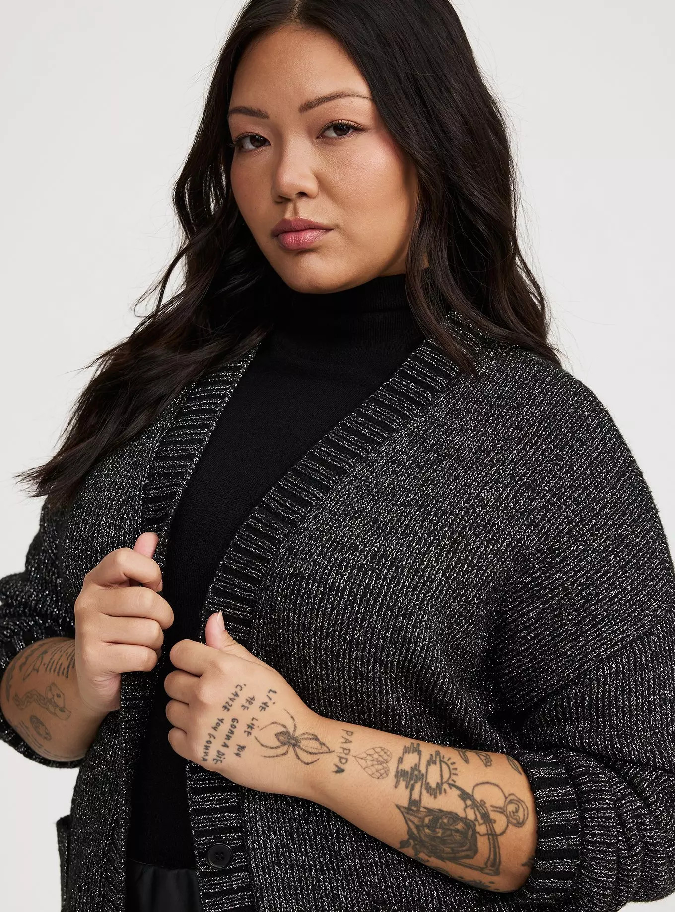 Metallic Boyfriend Cardigan | Torrid (US & Canada)