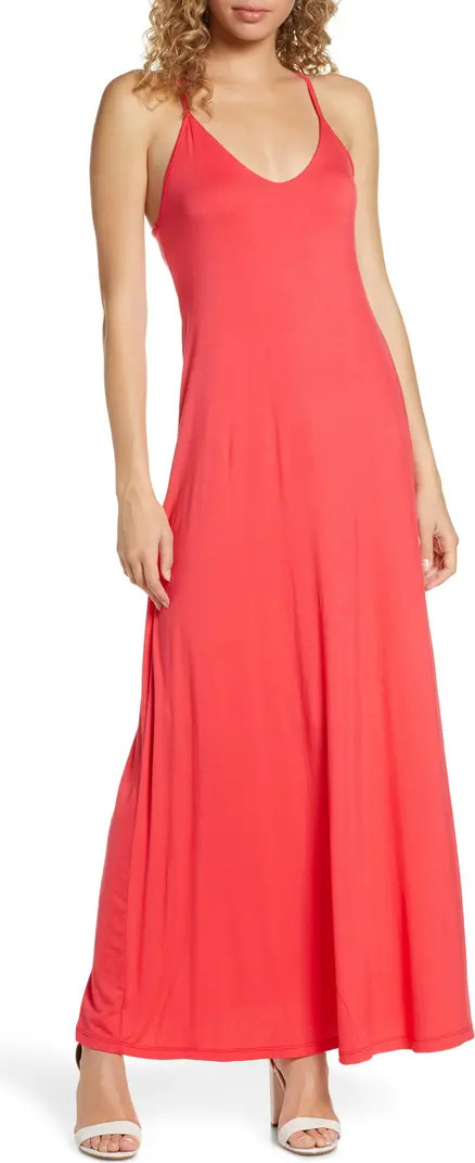 Fraiche by J Racerback V-Neck Maxi Dress | Nordstrom | Nordstrom