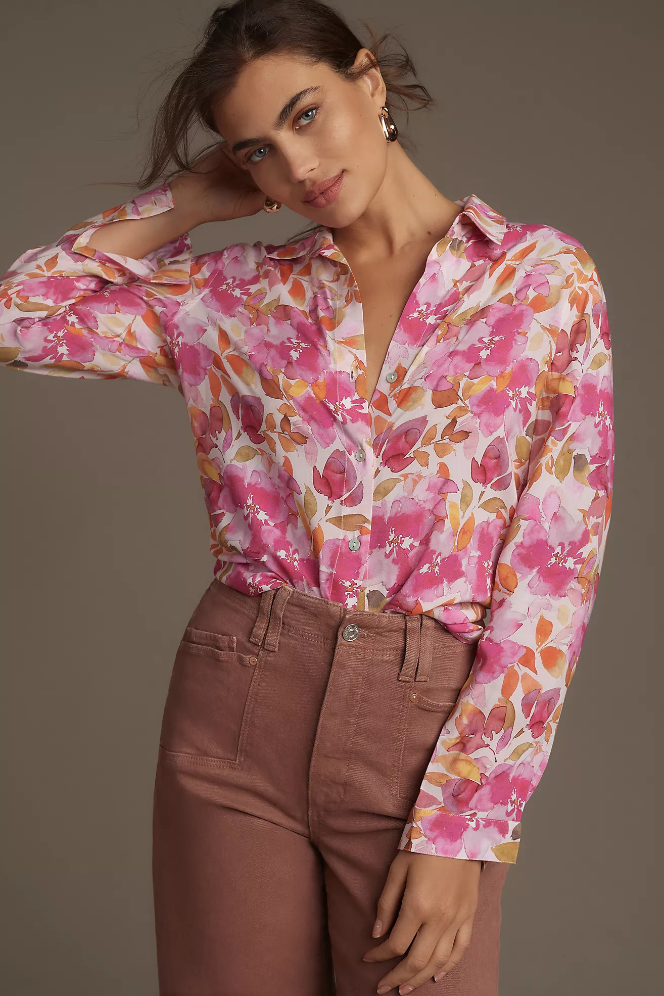 Cloth & Stone Printed Buttondown Shirt | Anthropologie (US)