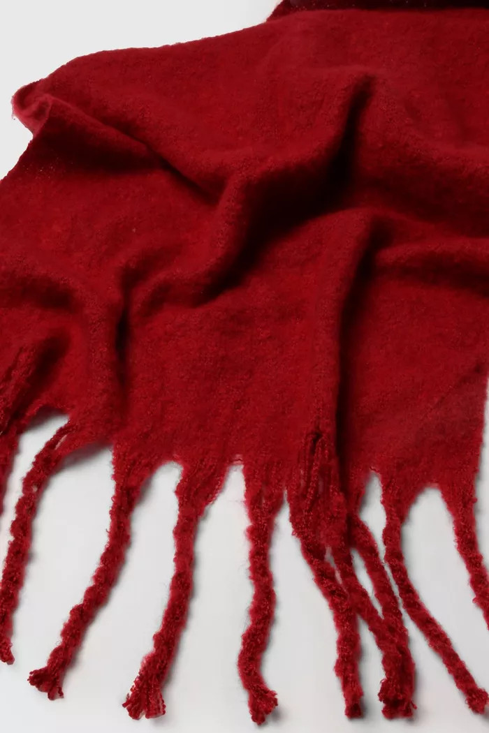 Chunky Oversized Fringe Scarf | Boohoo.com (UK & IE)