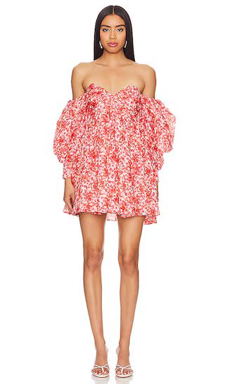 Lani Mini Dress in Red Ditsy Floral | Revolve Clothing (Global)