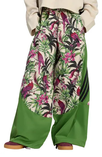 adidas x FARM Rio Premium Pants in Crew Green/linen/Fuchsia at Nordstrom Rack, Size Large | Nordstrom Rack