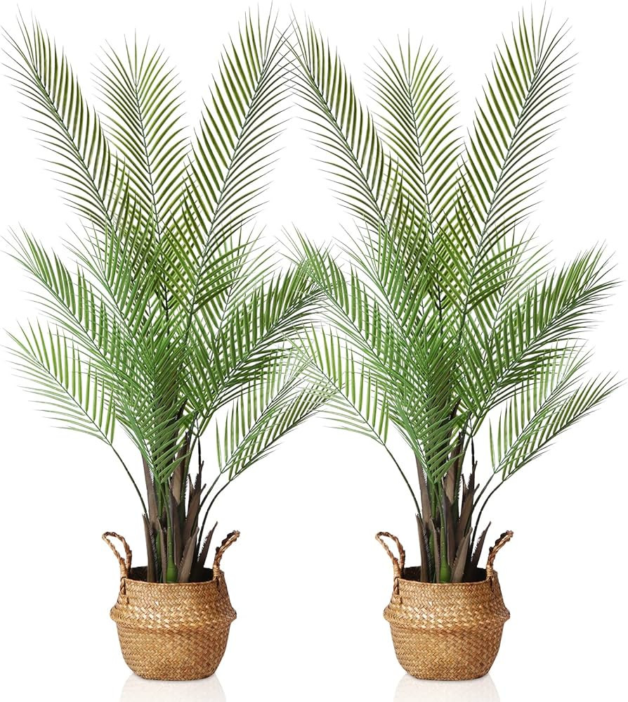 Kazeila Artificial Palm Tree 120cm Decorative Artificial Plants Indoors Fake Plastic Plants Areca... | Amazon (UK)