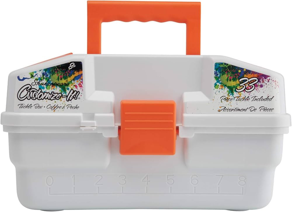 Shakespeare Customize-It Tackle Box, Kids Tackle Box with Tackle, Spill-Proof Tray, Includes 29 P... | Amazon (US)