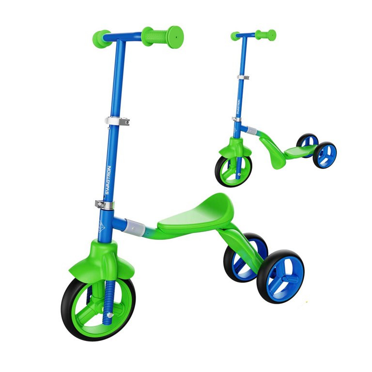 Swagtron K2 Toddler 3 Wheel Scooter & Ride-On Balance Trike 2-in-1 Adjustable Child Walker for 2,... | Walmart (US)