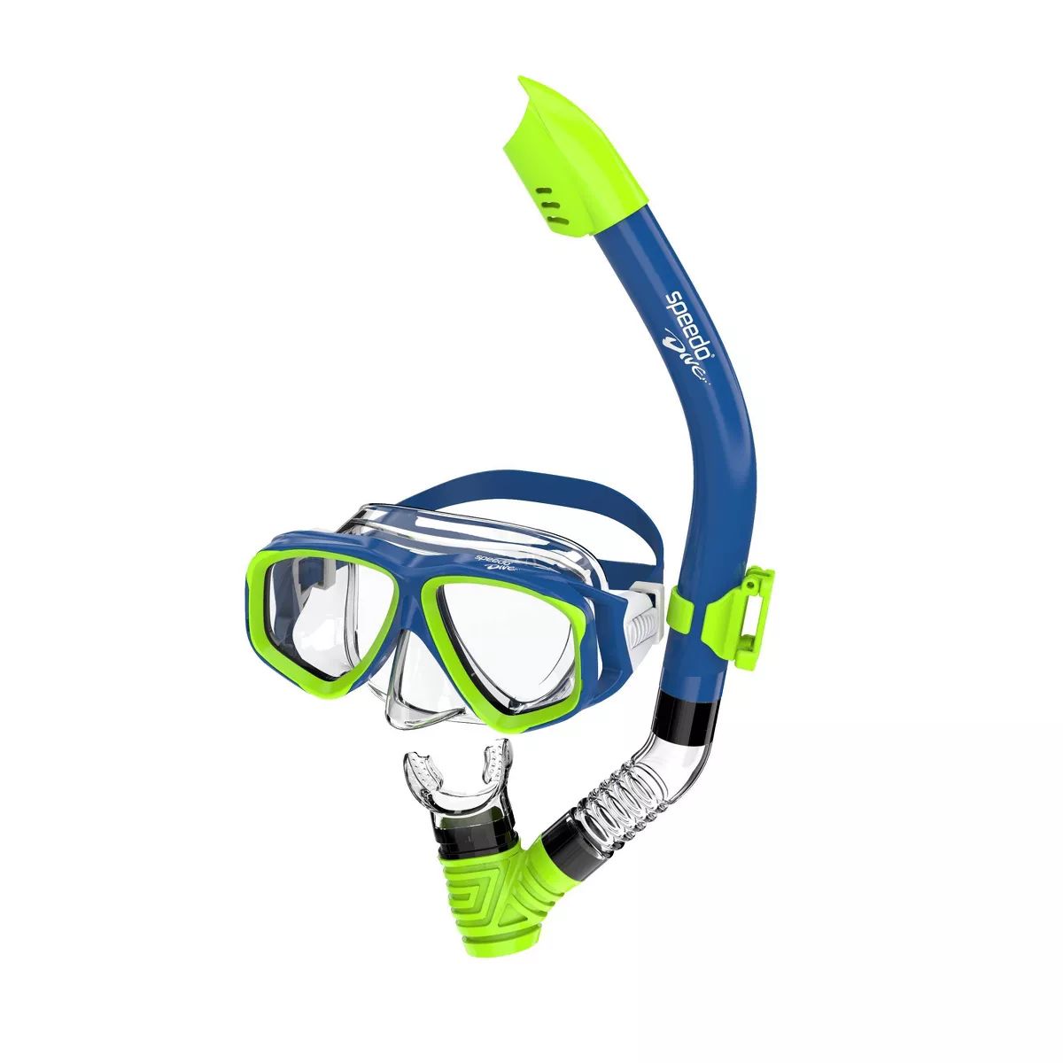 Speedo Jr Reefscout Kids' Mask and Snorkel Set - Blue/Green | Target