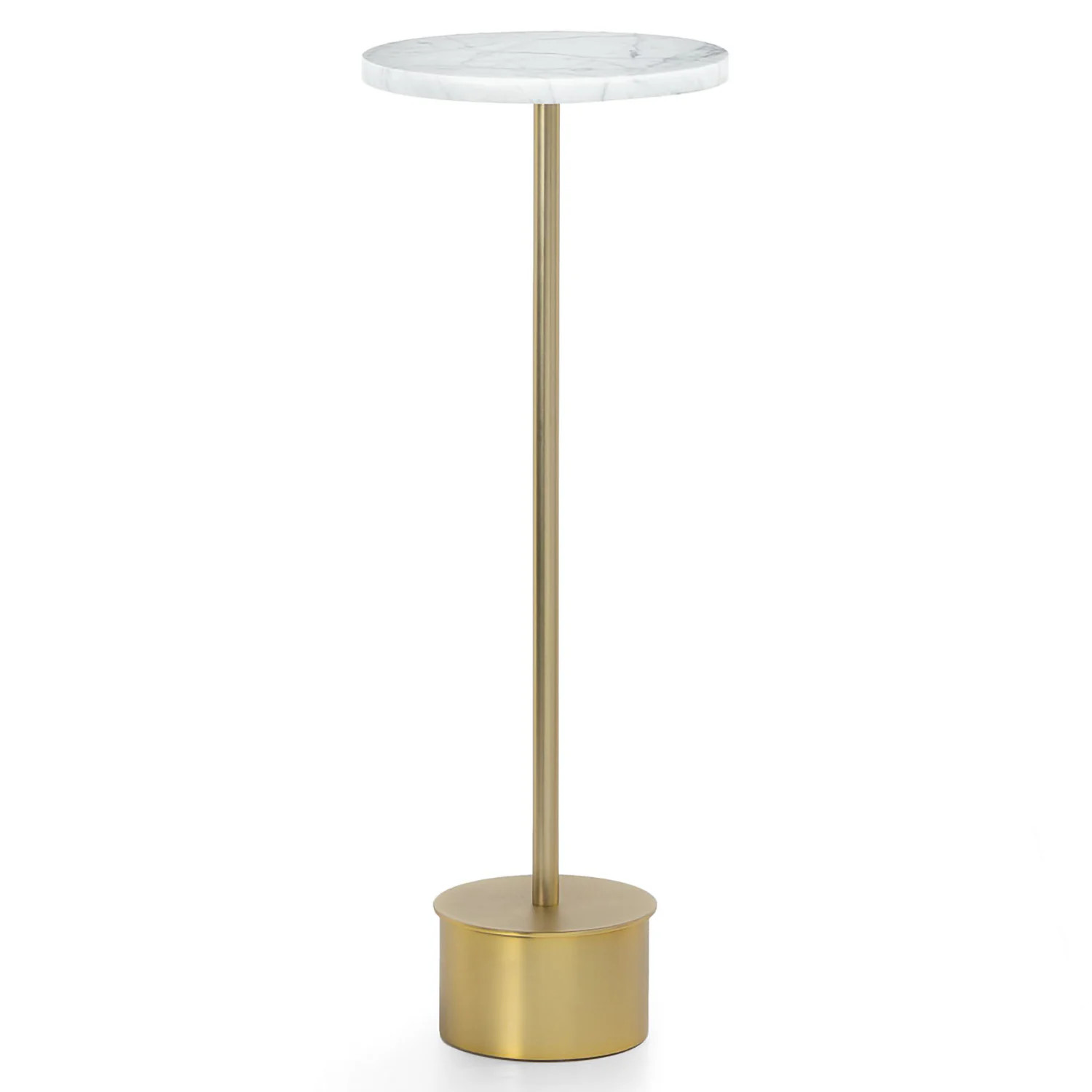 Tarvok Marble Drinks Table - Brass | Article