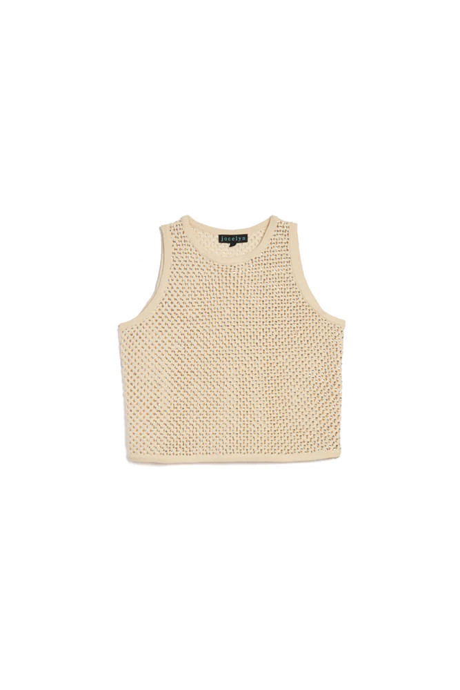 The Comporta Knit Tank with Sequins Bisque / L | Jocelyn