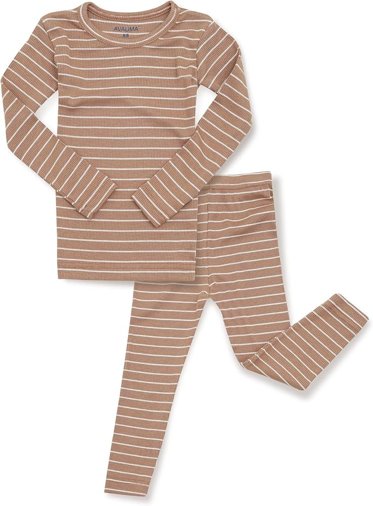 AVAUMA Stripe Pattern Baby Boys Girls Pajama Set Kids Toddler Snug fit Ribbed Sleepwear pjs for D... | Amazon (US)