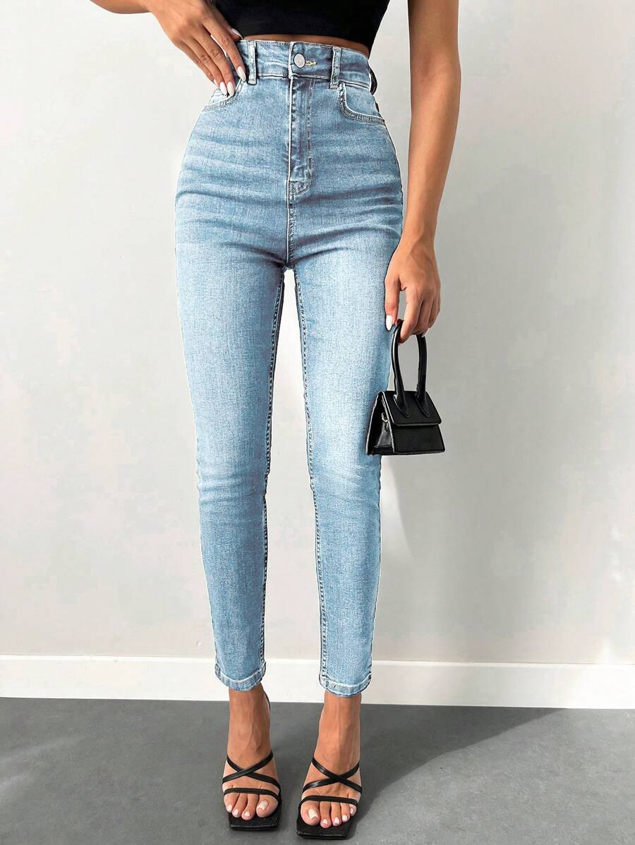 Cottnline Women's Casual Skinny Jeans | SHEIN