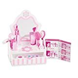 Melissa & Doug Wooden Beauty Salon Play Set With Vanity and Accessories (18 pcs) - Pretend Hair S... | Amazon (US)