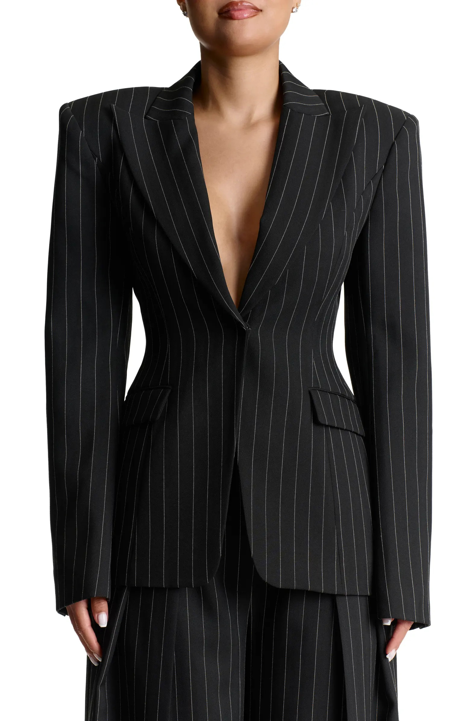 Naked Wardrobe Pinstripe Blazer | Nordstrom | Nordstrom
