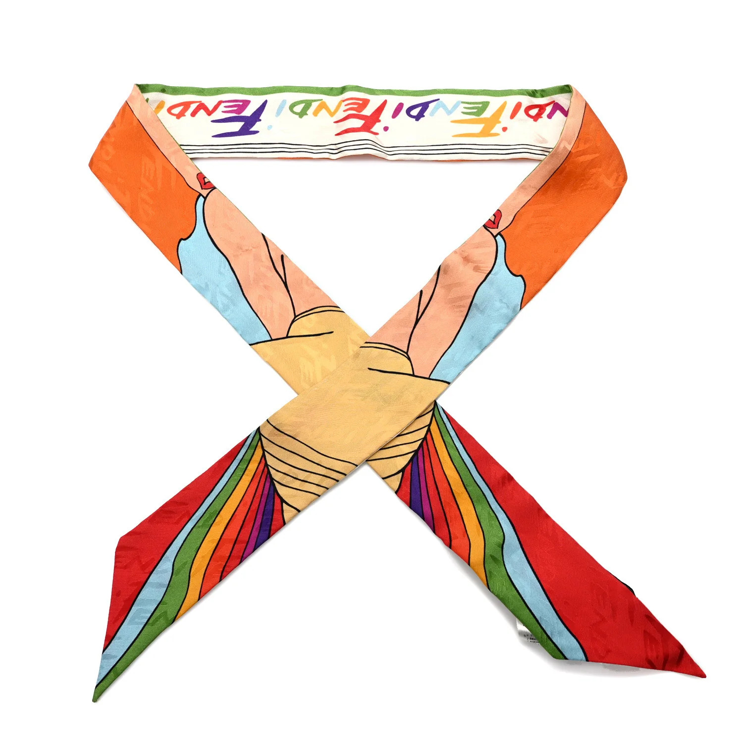 Silk Logo Wrappy Scarf Multicolor | FASHIONPHILE (US)