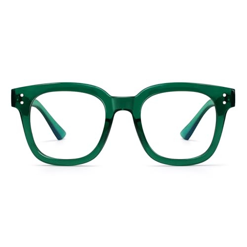 Madison Avenue Blue Light Blocking Glasses Oversized Fashion Blue Light Glasses for Women Anti Eyestrain & UV Protection Computer Eyeglasses (Green) | Amazon (US)