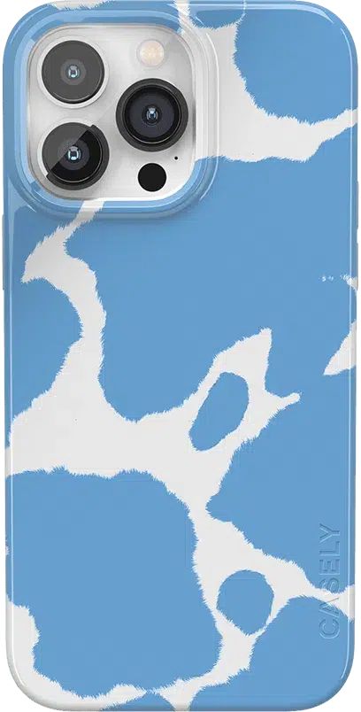 Current MOOd | Light Blue Cow Print  Case | CASELY