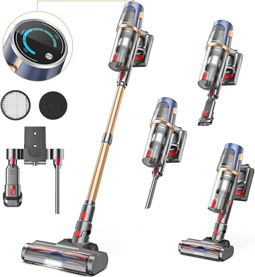Cordless Vacuum Cleaner, 30Kpa Vacuum Cleaners for Home, Max 50Mins Runtime, Anti-Tangle Stick Va... | Amazon (US)