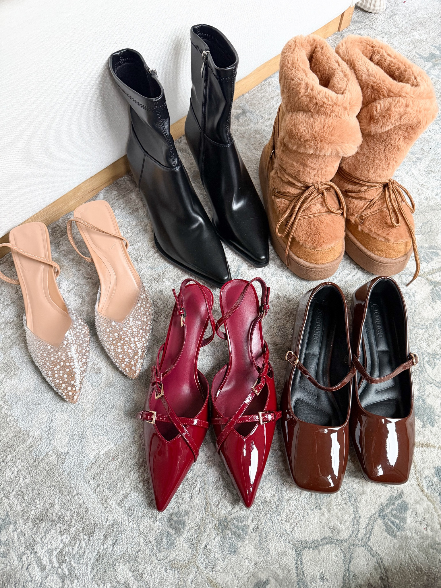Latest shoe haul for Winter into Spring! From dressy heels to chic boots to snow boots, love these updates to my shoe wardrobe!
