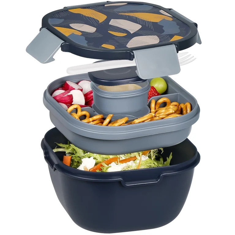 Greentainer Salad Container Lunch Box with Cutlery for Adults & Children,Salad Box to Go with Com... | Walmart (US)