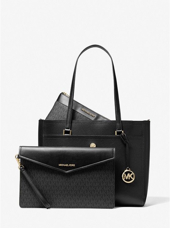 Maisie Large Pebbled Leather 3-in-1 Tote Bag | Michael Kors US