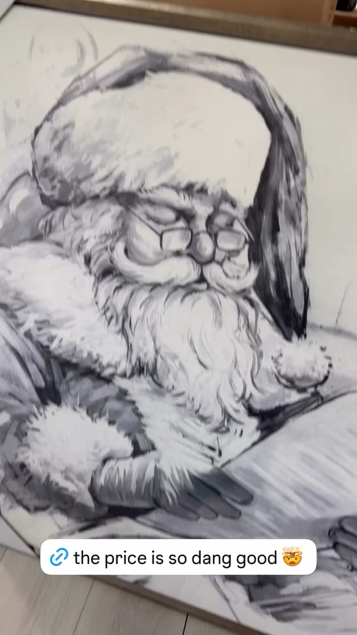 The price of this Santa painting is so dang good @Walmart